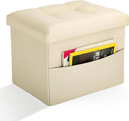 Ottoman Storage Ottoman Foot Rest Stool Foldable Bench with Storage Student Dormitory Bedroom and Entryway 17 X 13 X 13