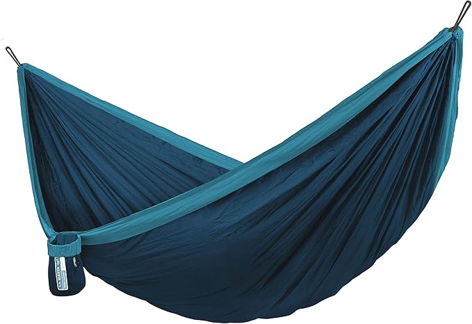 LA SIESTA® Colibri 3.0 Outdoor Hammock & Tree Straps - Camping Hammock for Outside, Breathable Nylon Tree Hammock One Person - River