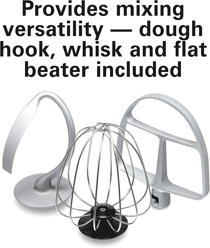 Hamilton Beach Electric Stand Mixer, 4 Quarts, Dough Hook, Flat Beater Attachments, Splash Guard 7 Speeds with Whisk, Aqua
