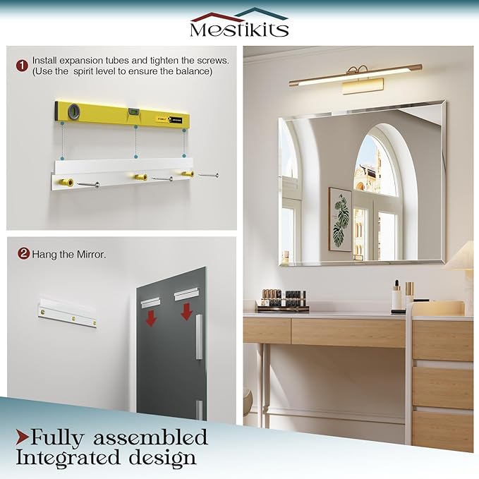 Bathroom Mirrors for Wall Beveled, 30"x36" Frameless Bathroom Vanity Mirror, Wall Mount Mirror for Bedroom Entryway Living Room Hangs Horizontally or Vertically