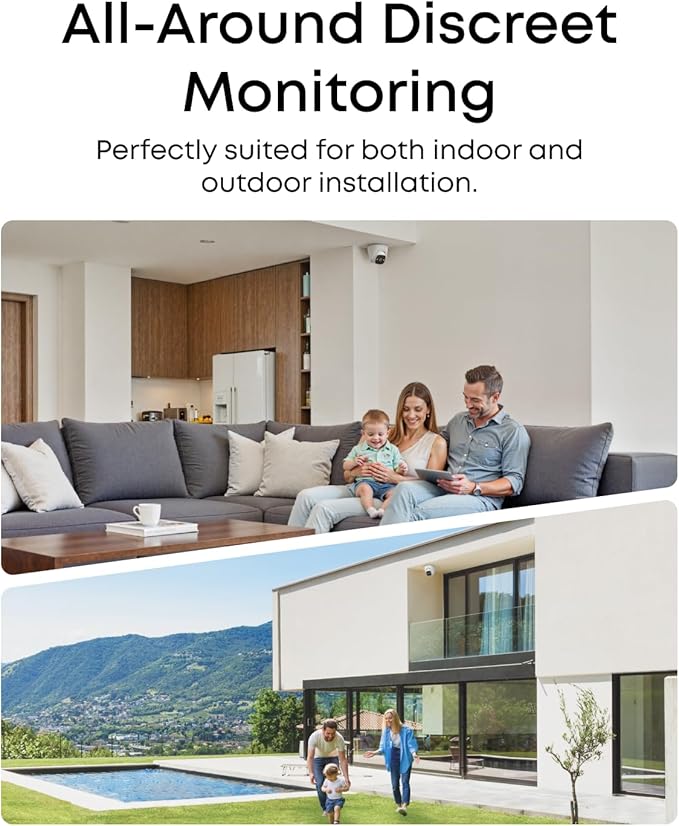 eufy PoE Turret Security Camera E41, NVR Add On Cam, 4K UHD, 122° FOV, F1.6 Color Night Vision, 24/7 Recording, Human/Vehicle/Pet AI Detection, Red and Blue Strobe, Plug and Play