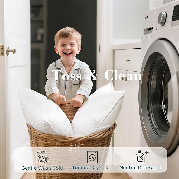 viewstar Bed Pillows King Size Set of 2, Hotel Collection, Down Alternative Big Pillow for Back, Stomach or Side Sleepers, Soft