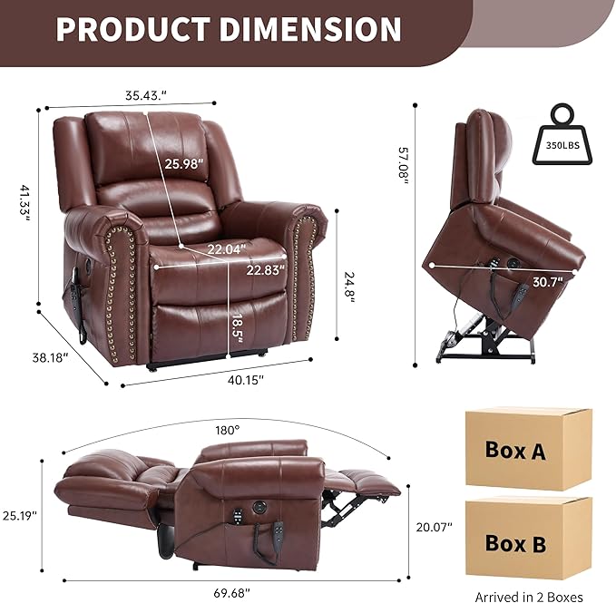 Recliner Chairs for Adults, Oversized Bedroom Chair with Massage, Sofa Chair Home Theater Seating with Lumbar Support, Comfortable Lift Chair for Elderly, Glider Nursery Chair for Living Room