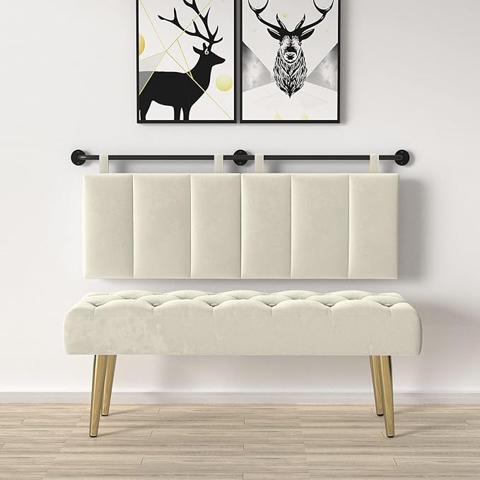 Headboard, Headboards Queen Size Wall Mounted Bed Headboard with Headboards Only Height Adjustable Beige Head Boards for Bedroom(Velvet Beige, Queen)