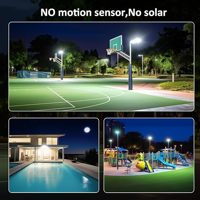 300W Flood Lights Outdoor,27000LM Bright Work Light Plug in,6500K Daylight White LED Flood Light Outdoor, IP66 Waterproof Exterior Floodlight for Yard Garage Stadium 2 Pack