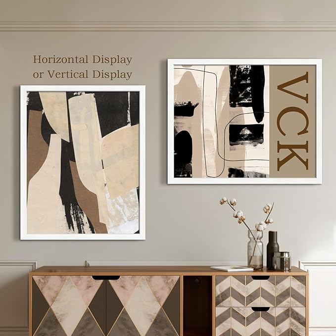 VCK 24x30 Poster Frame - Exclusive White Woodgrain, Solid Wood Picture Frames - Wall Hanging