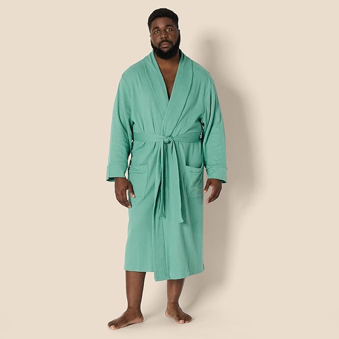 Amazon Essentials Men's Lightweight Waffle Bathrobe (Available in Big & Tall)