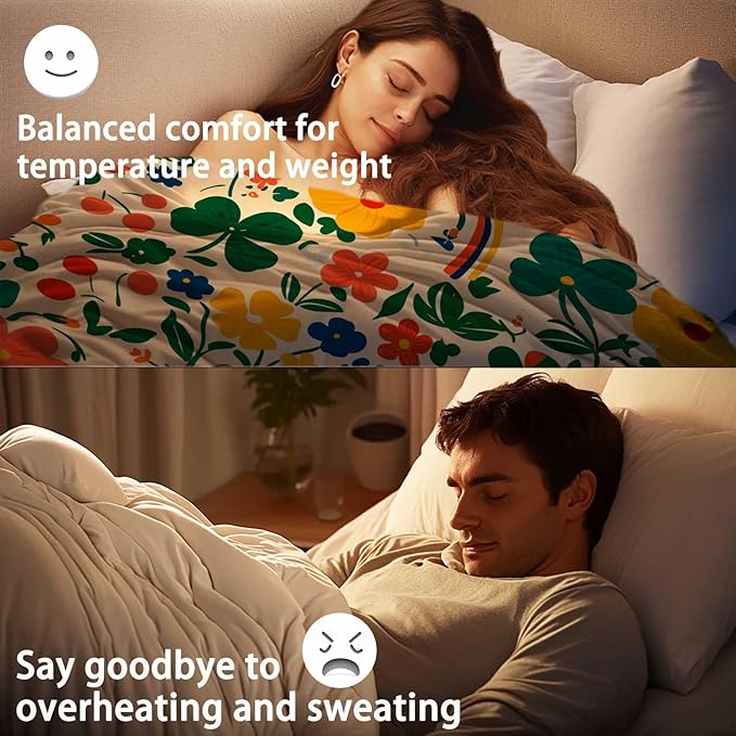 Floral Throw Blanket for Adults, St. Patrick's Day Gift for Women and Men, Lightweight Soft Flower Fleece for Couch, Bed and Travel, 50x60 Inches