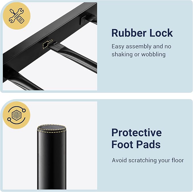 Allewie 14 Inch Twin Size Metal Platform Bed Frame with Headboard and Footboard, Underbed Storage, Strong Metal Slats Support, Mattress Foundation, No Box Spring Needed, Easy Assembly, Black