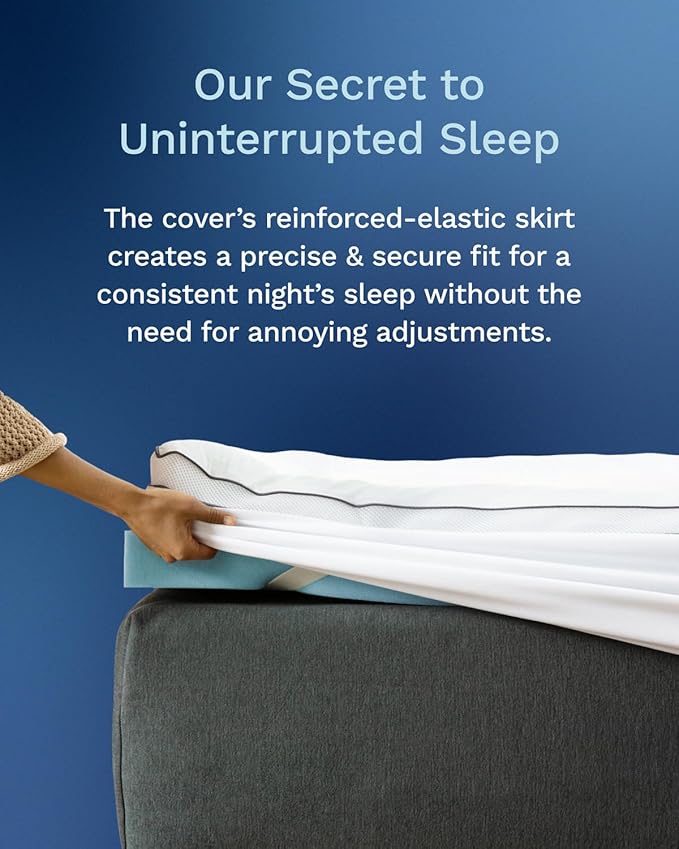 ViscoSoft 4 Inch Pillow Top Memory Foam Mattress Topper Twin XL - Cooling CertiPur-US Certified - Extra Long Hybrid Lux Dual Layer Mattress Pad - Perfect for College Dorms