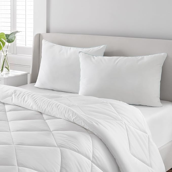 MARTHA STEWART Bed Pillow, Standard, White 2 Count