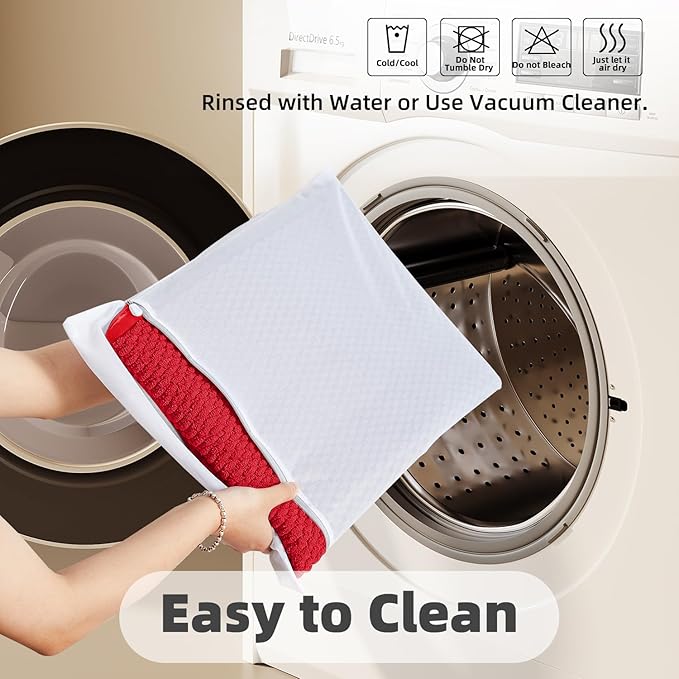 Large Bathroom Rugs Non Slip Washable Bath Rugs Super Absorbent Bathroom Rug Thin Quick Dry Low Pile Bath Mats, Red 36"x48"