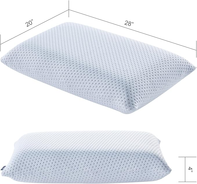 Gooo&Ma Memory Foam Pillow-1-Pack,Memory Foam Bed Pillow for Sleeping, Firm, Gel for Neck Support