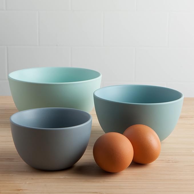 Now Desgns Nesting Prep Bowls, Set of 3, Matte Robin's Egg