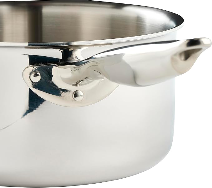 WINCO Tri-Ply Sauce Pan, Silver