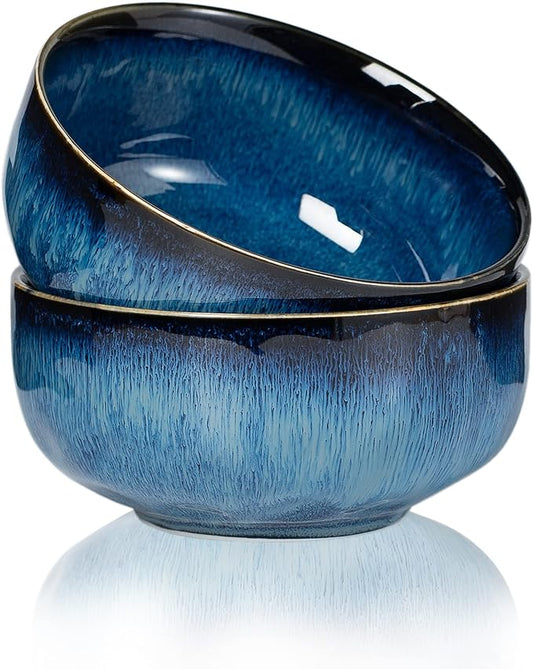 Serving Bowls - 36 Ounce Bowls Set - Ceramic Bowl Set of 2-7 inch for Salad, Soup,Cereal Bowls for Kitchen