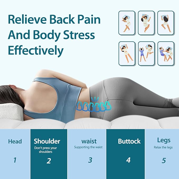 CYMULA RV King Mattress Topper - Extra Thick Cooling Mattress Pad Cover for Back Pain - Soft Mattress Protector Firm Bed Topper Pillow Top with 8-21 Inch Deep Pocket 3D Snow Down Alternative Fill