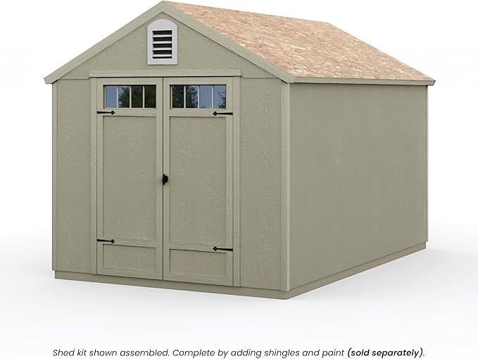 Handy Home Products Greenbriar 8X10 Do-It-Yourself Storage Shed with Floor, Does not Include Paint and Roofing Shingles