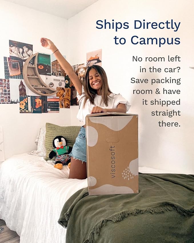 ViscoSoft 3 Inch Memory Foam Mattress Topper Twin XL - Select High Density Ventilated Extra Long Mattress Pad - Premium Removable Rayon Cover