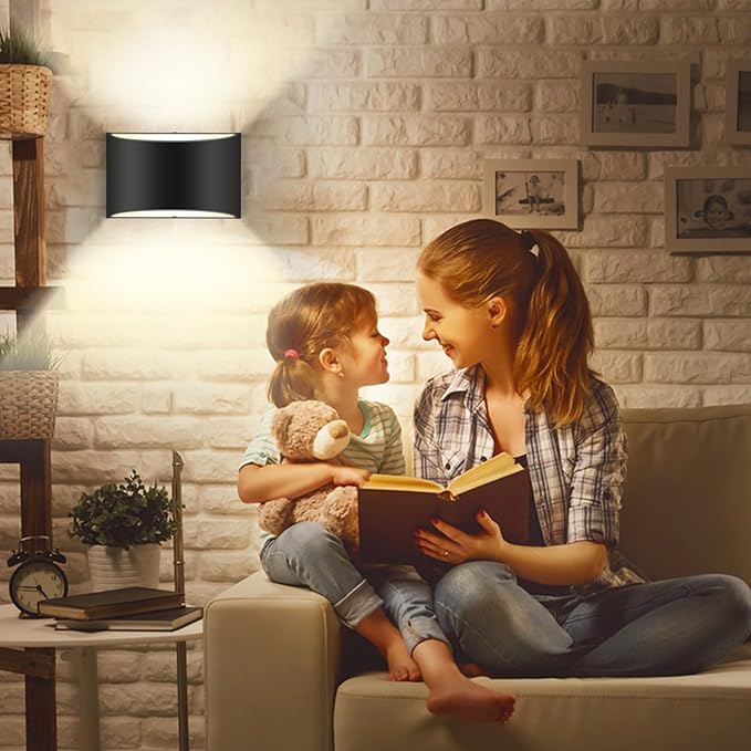 8 Pack Black Modern LED Wall Sconces Light Hardwired Wall Sconces Indoor Up and Down Sconces Wall Lamps Warm White 3000K(with G9 Bulbs)