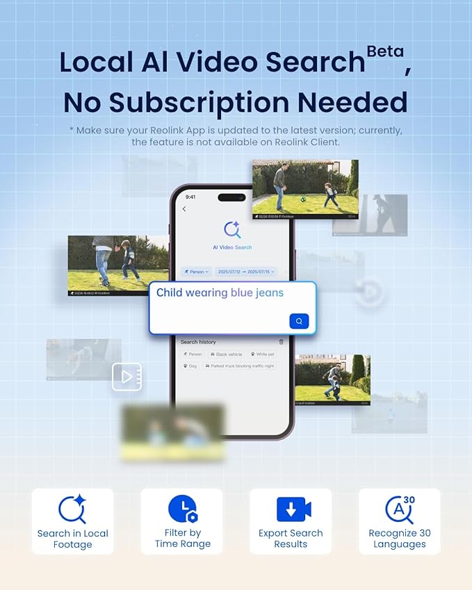 REOLINK Elite Floodlight WiFi, 4K 8MP 180° Panoramic Wired Floodlight Camera, Adjustable 3000 Lumens, Local AI Video Search, Dual-Band Wi-Fi 6, 24/7 Recording, No Monthly Fees, 100~200V AC Hardwired