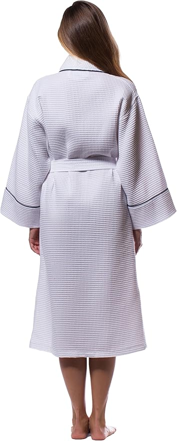 Turquaz Lightweight Full-Length Robes For Women Waffle Kimono Bathrobe - Soft, Fast-Drying, Long-Lasting Cotton Blend Unisex