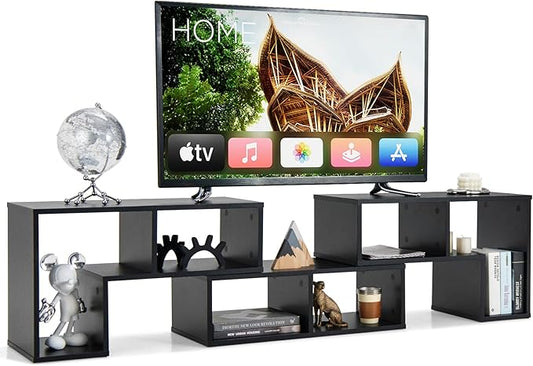 KOTEK TV Stand for 50 55 60 65 Inch TV, 3 Pieces Free Combination Bookshelf Organizer, TV Console Table with Open Storage Shelves, Modern Entertainment Center for Living Room, Bedroom