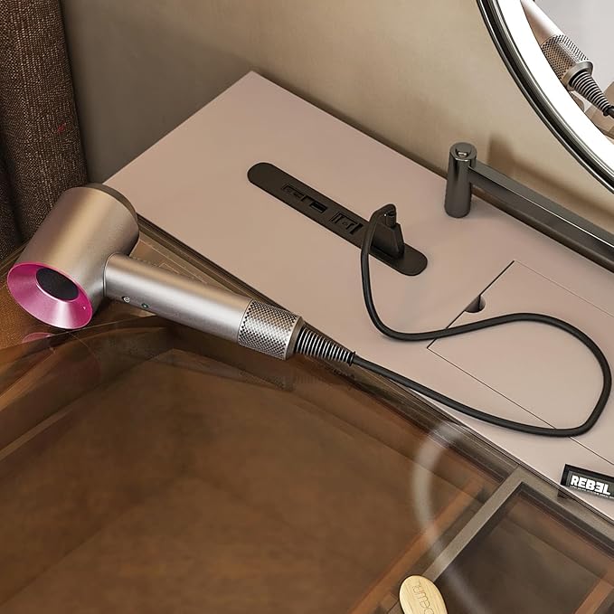 Lartis Vanity Desk with Mirror and Lights | Makeup Vanity Table with Stool Dressing Table with Drawers Vanity with Lighted Mirror and Side Cabinet for Bedroom