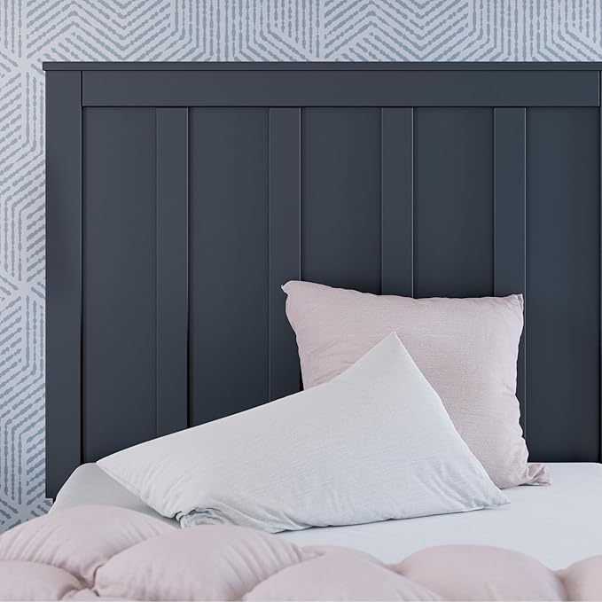 Signature Design by Ashley Simmenfort Farmhouse Panel Headboard with Matte Finish, Twin, Blue