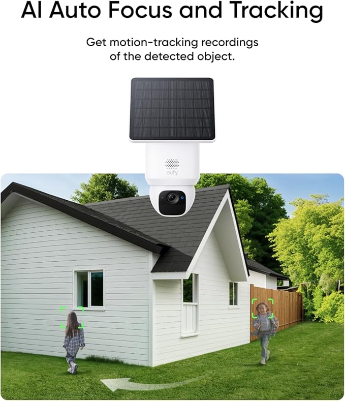 eufy Security SoloCam E30, 4-Cam Pack Kit, Security Cameras Wireless Outdoor, Solar Camera Outdoor Wireless, 360° Pan, AI Tracking, 2K Clarity, No Monthly Fee