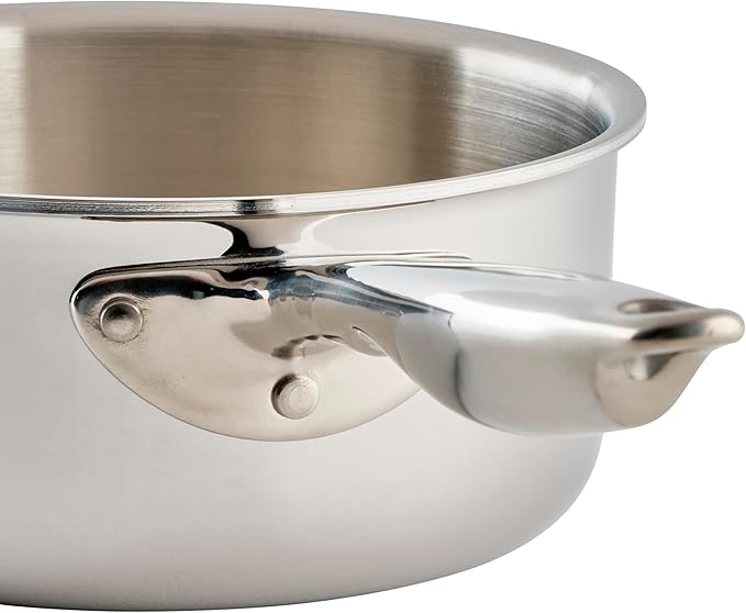 WINCO Tri-Ply Sauce Pan, 1-1-2-quart, Silver