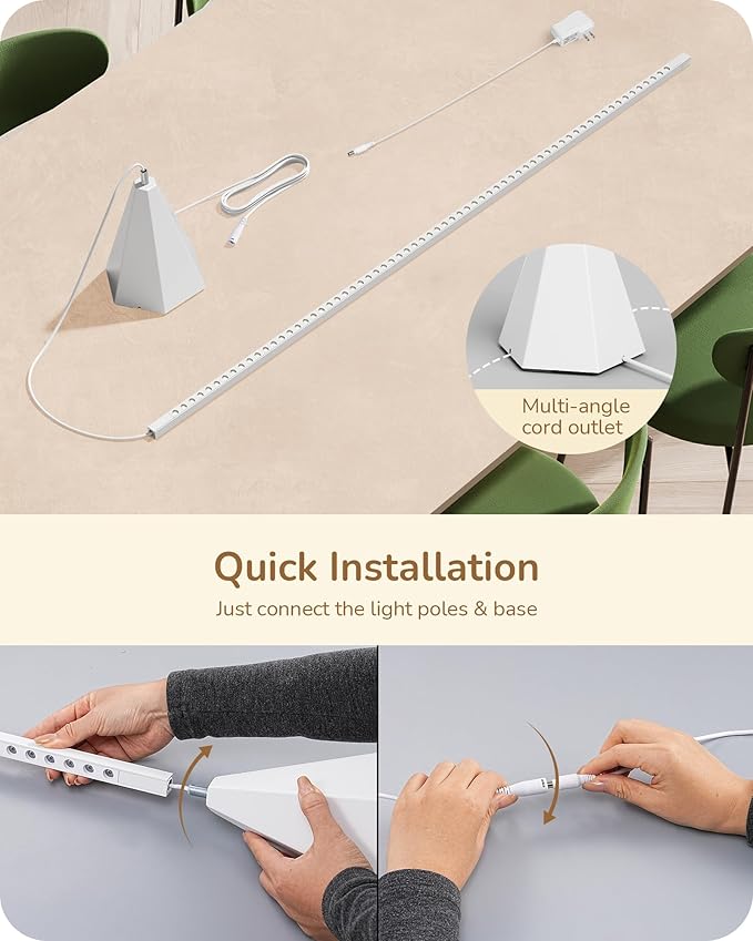 EDISHINE New Gesture Control Floor Lamp, LED Dimmable Motion Corner Light, 2700K-6500K Eye Caring Standing Lamps with Remote Control, Modern Minimalist Lit Lamp for Bedroom, Living Room, Office, White