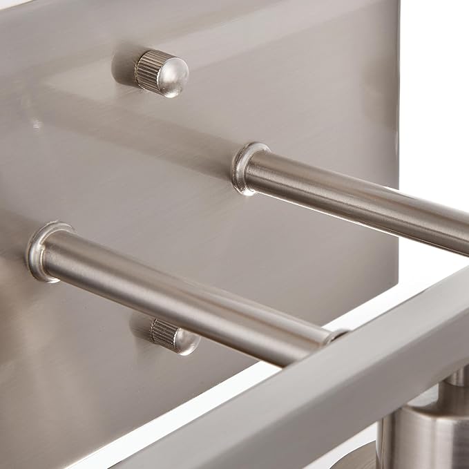 MELUCEE 5-Light Bathroom Vanity Light Brushed Nickel Wall Sconce Modern Light Fixtures Wall Mount with Clear Glass Shade for Porch Bedroom Hallway Kitchen (Patent No.: US D963914 S)