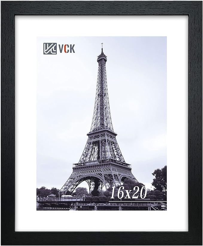 VCK Poster Frames Wood Poster Large Picture Frames for Wall Gallery Home Office Photography Art Decoration (Black, 16 x 20)