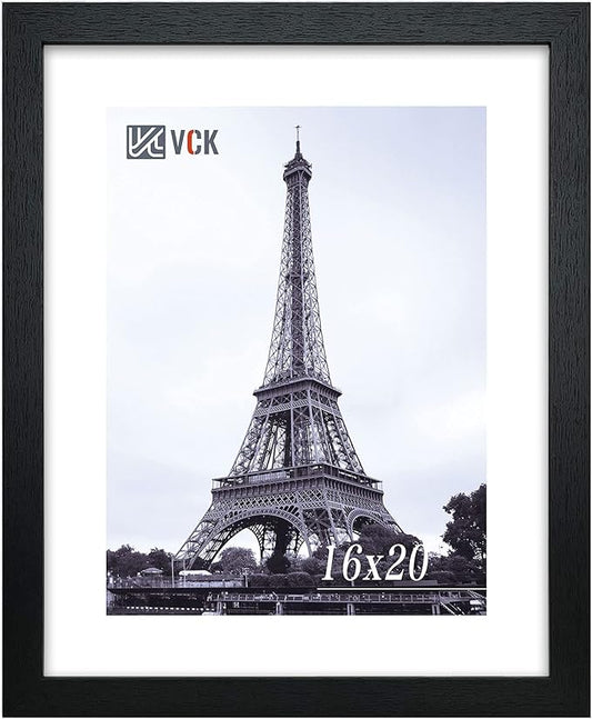 VCK Poster Frames Wood Poster Large Picture Frames for Wall Gallery Home Office Photography Art Decoration (Black, 16 x 20)