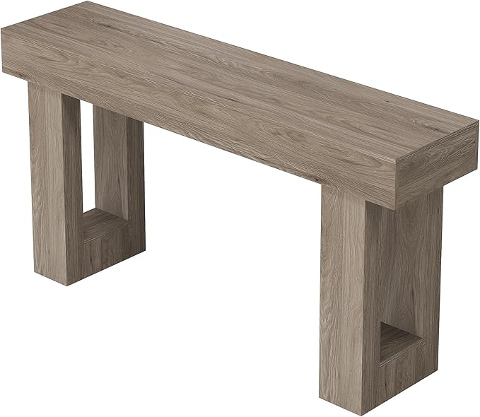 63-Inch Long Console Table, Wooden Rectangular Sofa Table Behind The Couch, Farmhouse Entryway Table for Entrance, Hallway (Grey)