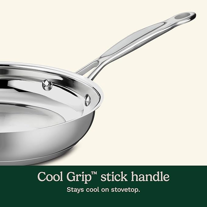Cuisinart 10-Inch Open Skillet, Chef's Classic Stainless Steel Cookware Collection, 722-24