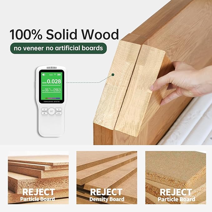 100% Solid Oak Wood Coffee Table for Living Room, 2-Tier Small Coffee Tables with Shelf Storage, Mid Century Modern Table with Rounded Corners (Natural, 39.37“ x 22.05” x 17.32“)