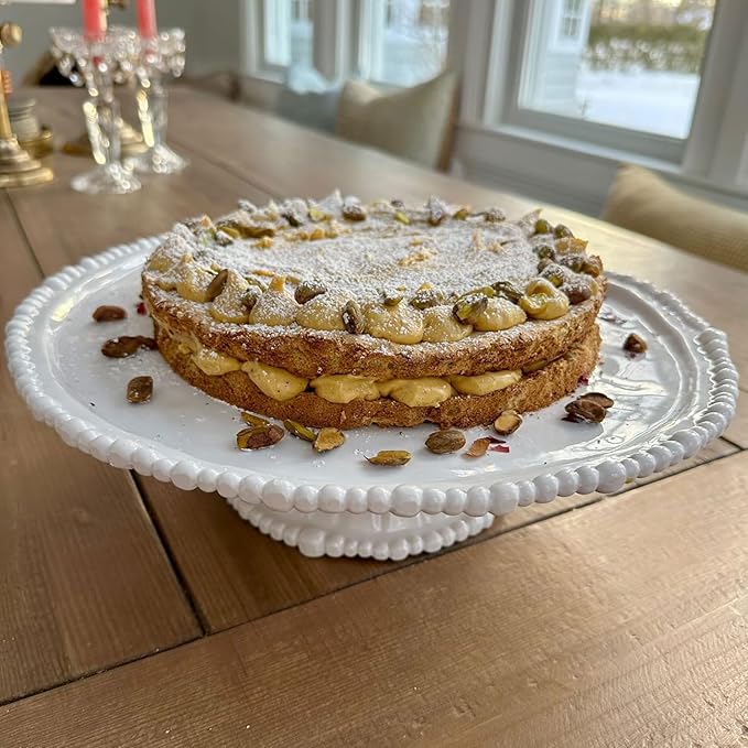 Beatriz Ball Pedestal Cake Plate, White