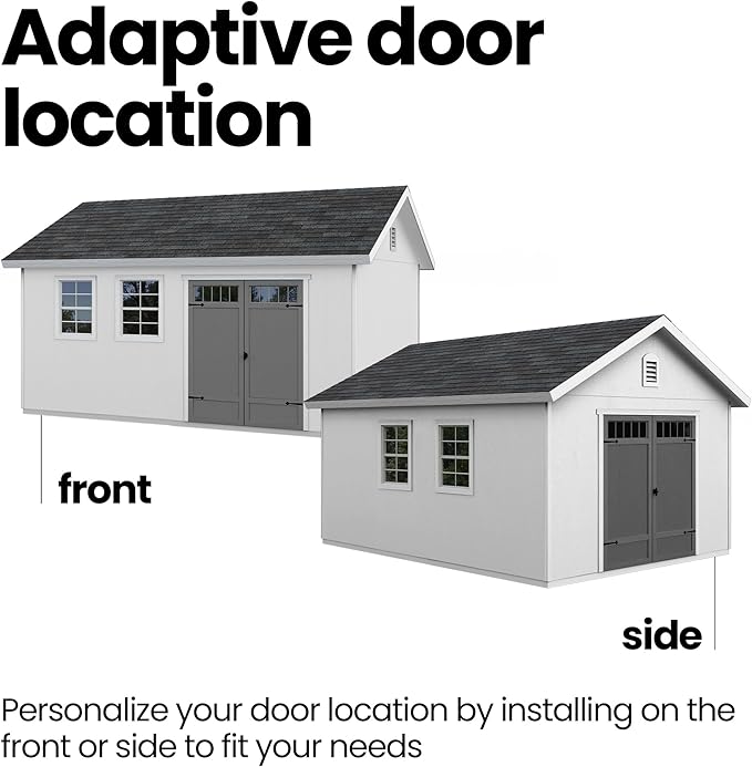 Handy Home Products Scarsdale 12x16 Do-it-Yourself Wooden Storage Shed with Floor Kit- Does not Include Paint or Roofing Shingles