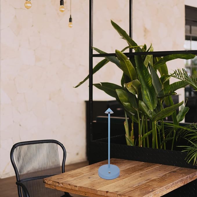 Cordless Table Lamps,Rechargeable Led Touch Bar Lamp,Portable Battery Desk Lamp,Brightness Dimmable Small Table Lamps,Minimalist Design,for Living Room/Restaurant/Couple Dinner/(Blue)