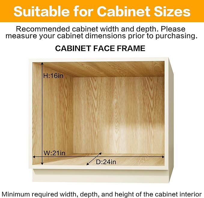 2-Tier Kitchen Cabinet Pull Out Shelf and Drawer Organizer Slide Out Pantry Storaqe Basket in Multiple Sizes (19" W x 21" D)