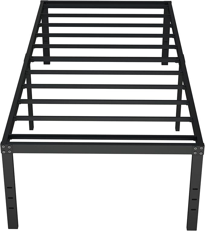 20 Inch Twin XL Bed Frames, Metal Twin XL Platform Bed Frame Support Up to 2500 lbs, No Box Spring Needed, Easy Assembly, Noise Free, Black