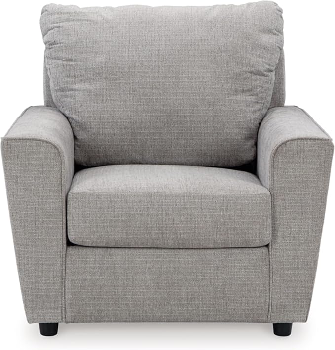 Signature Design by Ashley Stairatt Modern Flared-Arm Chair with Removable Cushions and Flared Arms, Gray