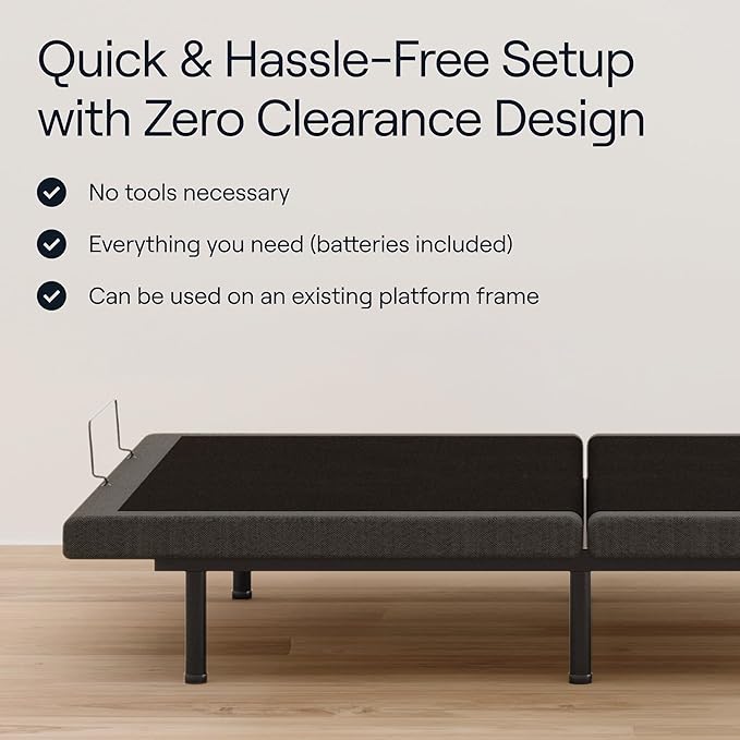 Nectar Full Adjustable Base and 12” Mattress - Head & Foot Incline - Medium Firm Gel Memory Foam - Cooling Comfort - Wireless Remote - 3 Massage Settings - 365-Night Mattress Trial & Forever Warranty