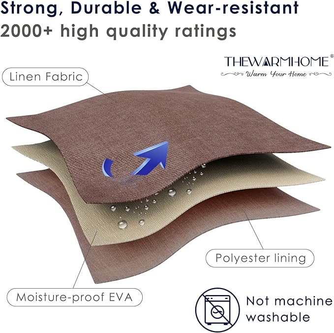 TheWarmHome Fabric Storage Basket for Home, Shelf, Closet - Canvas Bin for Dog Toys and Baby Items (Brown, 1 Pack, 13.8L9.8W6.7H)