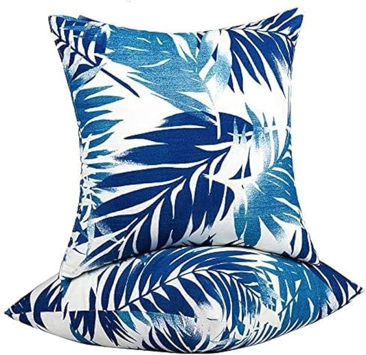 Outdoor Throw Pillows - Decorative Pillows with Insert Included Set of 2 Outdoor Pillows for Patio Furniture 18x18 Inch