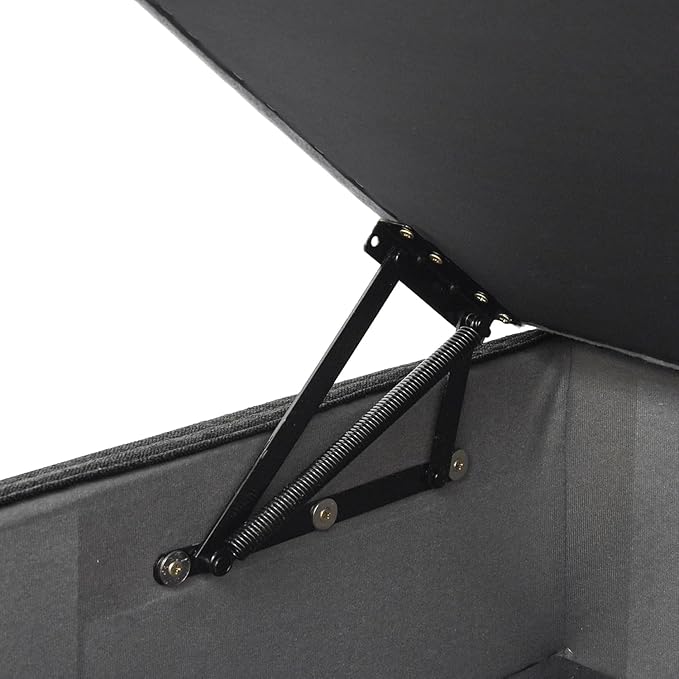 JACH Storage Ottoman Module for Living Room, Cushion Covers Removable, Minimalist Comfy Breathable Ottoman for Living Room Apartment (Black)