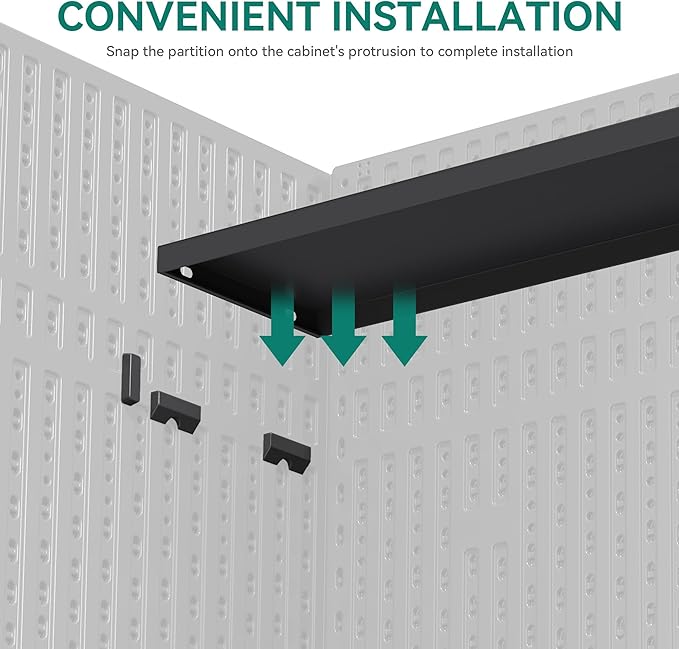 YITAHOME Metal Storage Shed Shelves for 59 cuft Vertical Outdoor Storage Shed，2PCS Space-Saving Waterproof Shelf with 8 Screws for Outdoor Storage Sheds, 51 inx13.8 in, Easy Assembly, 22 lbs, Black