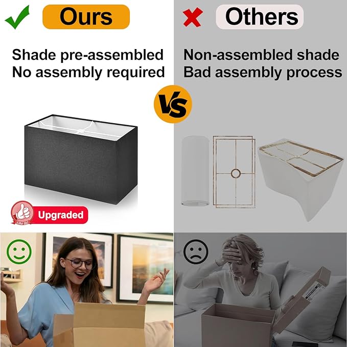 21" Touch Bedside lamps with 2 USB & AC Outlets, 3-Way Dimmable Bedside Table Lamps Set of 2 for Bedroom Living Room Office Reading, Black Shade Lamps for Night Stands, 2700K LED Bulbs Included